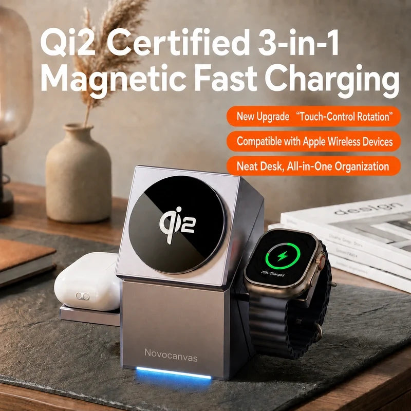 Novocanvas 3-in-1 Magnetic Charging Hub
