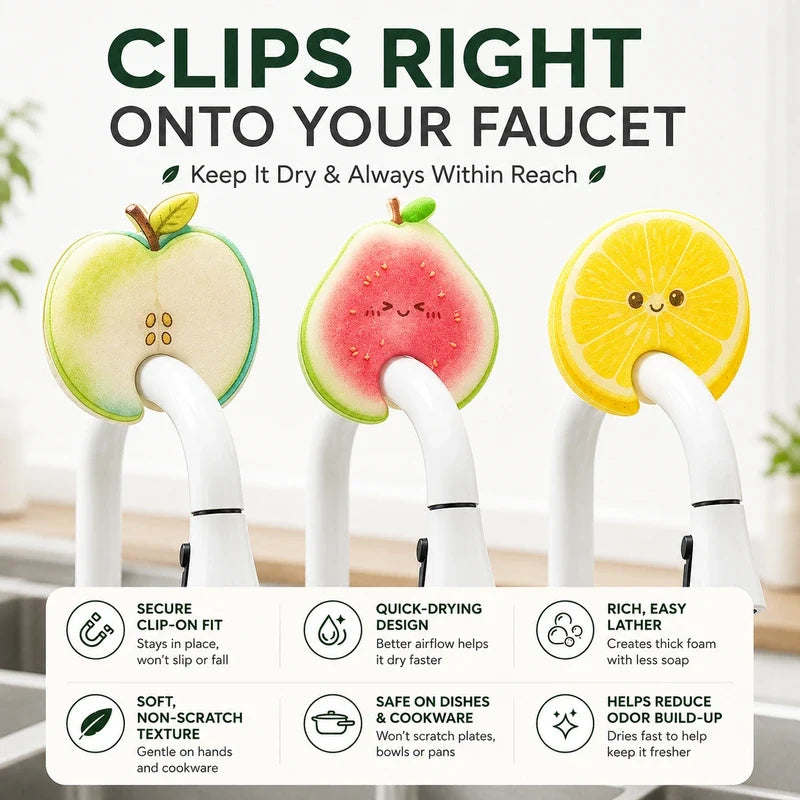 Novocanvas Fruit-Shaped Dish Scrubber